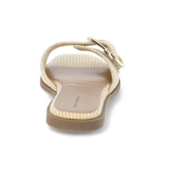 Free Assembly Women's Buckle Raffia Slide Sandals - Picture 2 of 4